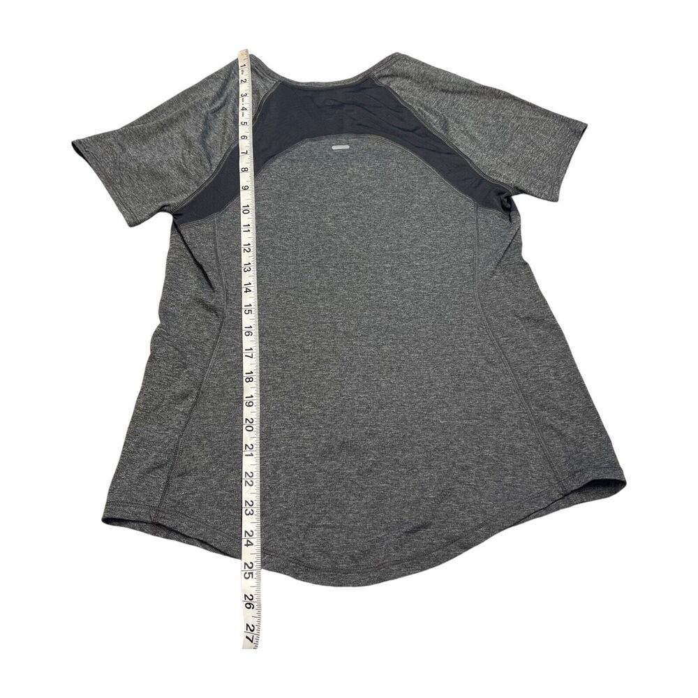 Old Navy Semi-Fitted Top Womens Heather Gray Polyester Raglan Sleeve Performance - Picture 5 of 7